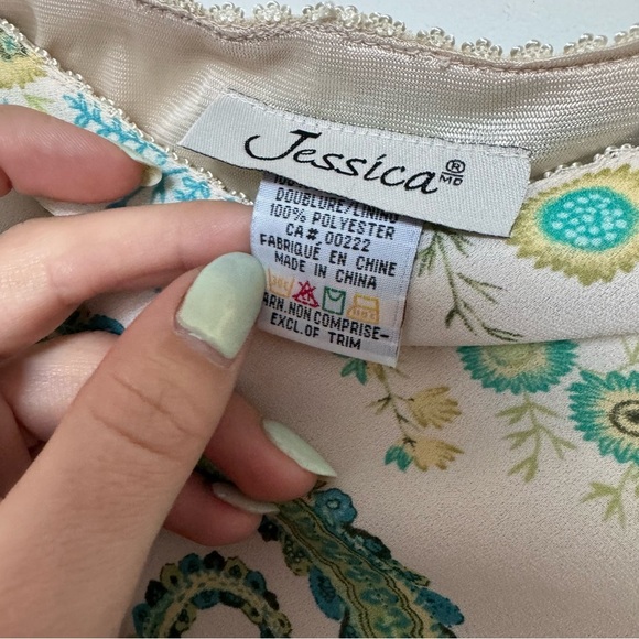 Vintage Jessica Paisley Maxi Skirt NWT 90s Deadstock Boho Cottagecore Floral M - Picture 6 of 6